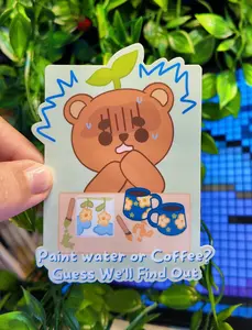 Paint water or coffee? Sticker