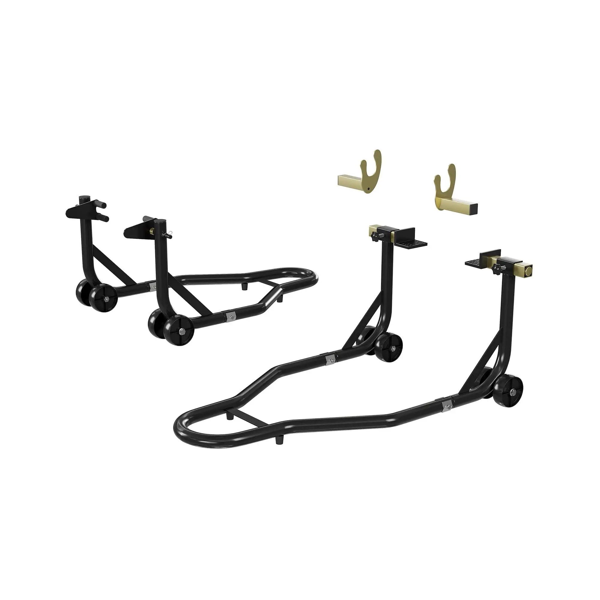 GARVEE 900LBS Capacity Motorcycle Stand Lift, Front & Rear Wheels Lift with U+L Adjustable Swing Arm Spools for Maintenance, Repairs