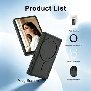 Magnetic Phone Bracket Monitor, Rear Camera Selfie Vlog Live Streaming Accessory, Mobile Phone Accessories, Tp-001 Model