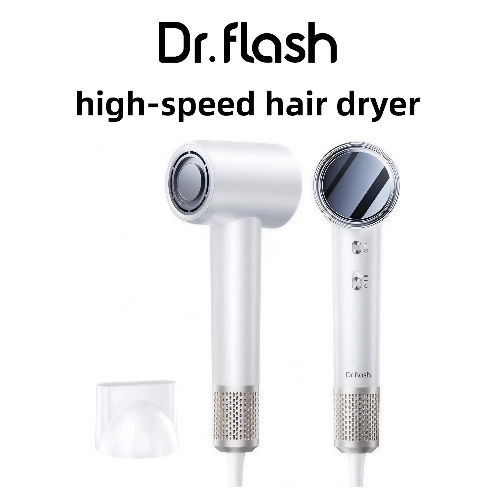 2026 Professional Hair Care: Dr. Flash High-Speed Blow Dryer - Ultra Quiet & Fast Drying, Eliminate frizz, Luxury Salon Experience at Home blow dryer hair styling tools