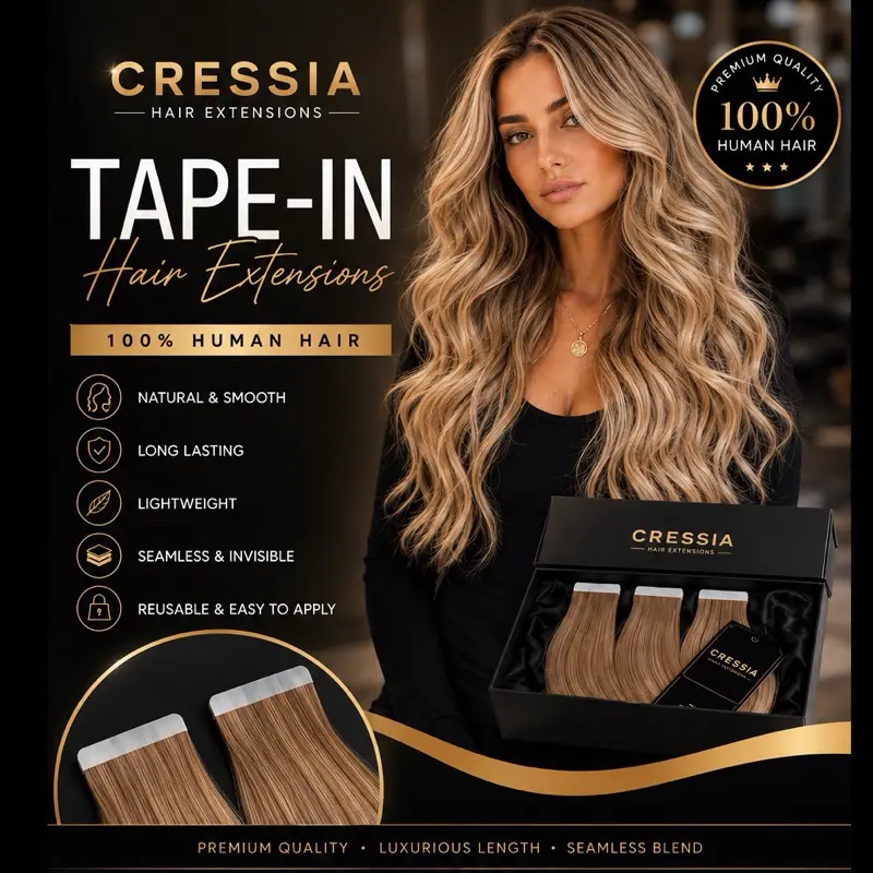 TAPE IN- 100%NATURAL HAIR EXTENSIONS