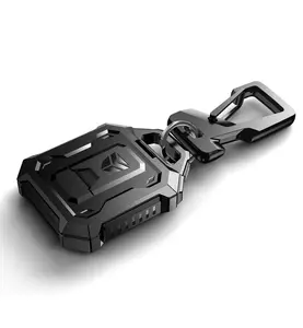 Dexnor Full-body Shockproof Case for AirTag,Anti-lost Protective Cover Airtag Holder Keychain with Key Ring & Carabiner