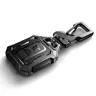 Dexnor Full-Body Impact-Resistant AirTag Case with Hard PC/TPU Shell, Anti-Lost Protective Cover, Anti-Rust Holder with Key Ring, Carabiner & Car Key Fob Compatibility for Backpack, Luggage