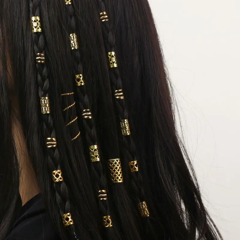 90pcs Hollow Out Decor Alloy Plain Hair Ring, Twist Design Metal Hair Clip, Hairpins, Fashion Hair Accessories For Girls & Women