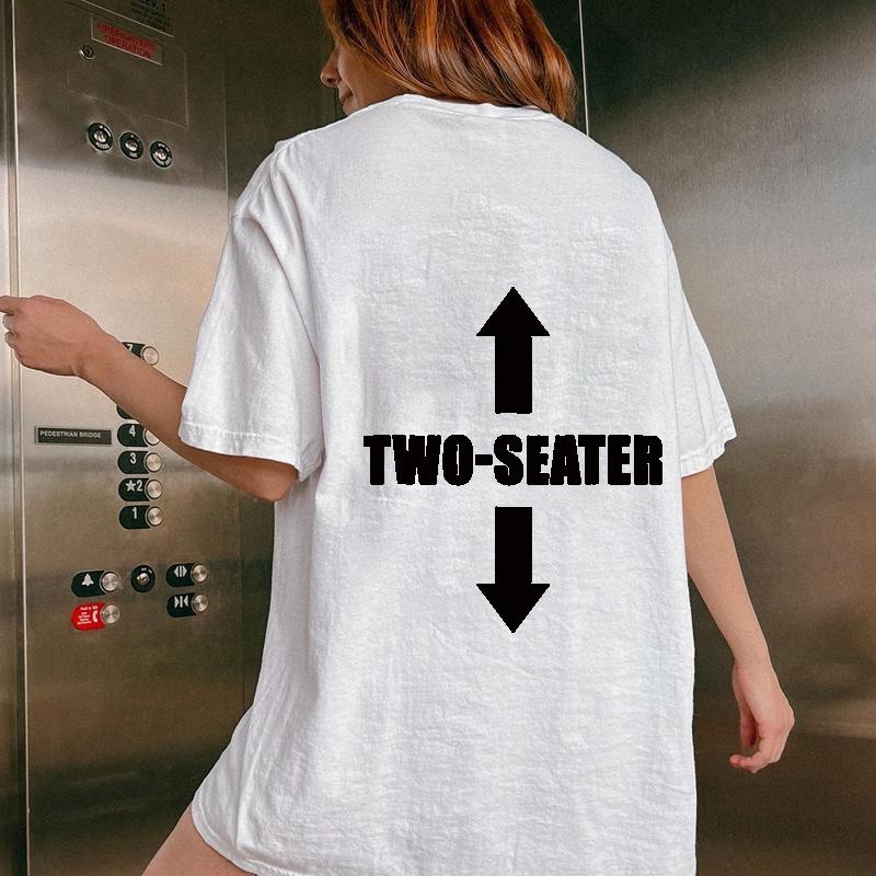 [100% Cotton] Vintage Two Seater Arrows Funny College Humor Shirt, Funny Mens T-Shirt, Sarcastic Shirt For Men, Funny Saying Shirts, Cool Gift for Him Graphic tees  Golf Gift T-Shirt For Men and Women