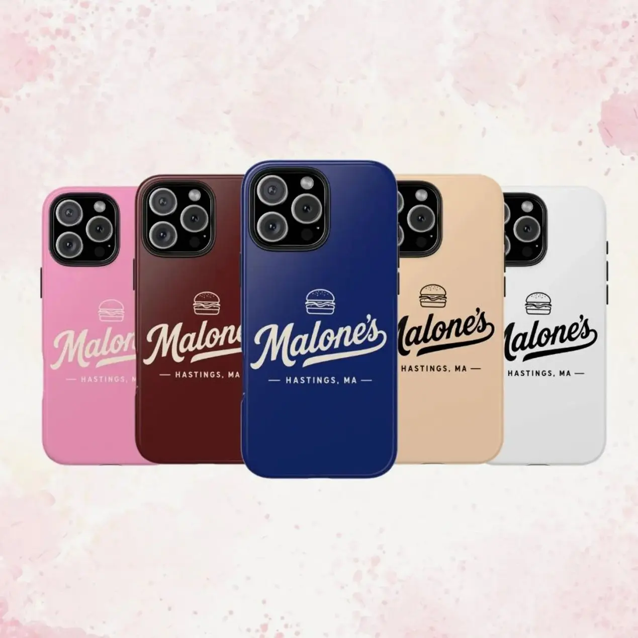 Malone’s Burger Phone Case, Briar University Off Campus Cover for iPhone Magsafe & Samsung