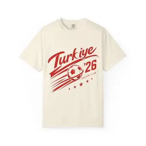 Türkiye 26 Soccer Club Tee | Turkey Soccer 2026 Shirt | Football Fan Menswear Cotton