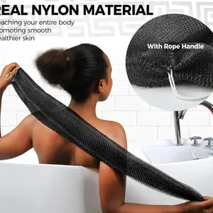 High Elasticity African Net Exfoliating Bath Towel, Back Scrubber for Shower, Skin Care Body Brush, Perfect for Dead Skin Removal, Exfoliating Net Loofah, Exfoliating Mesh Sponge, Exfoliating Tool