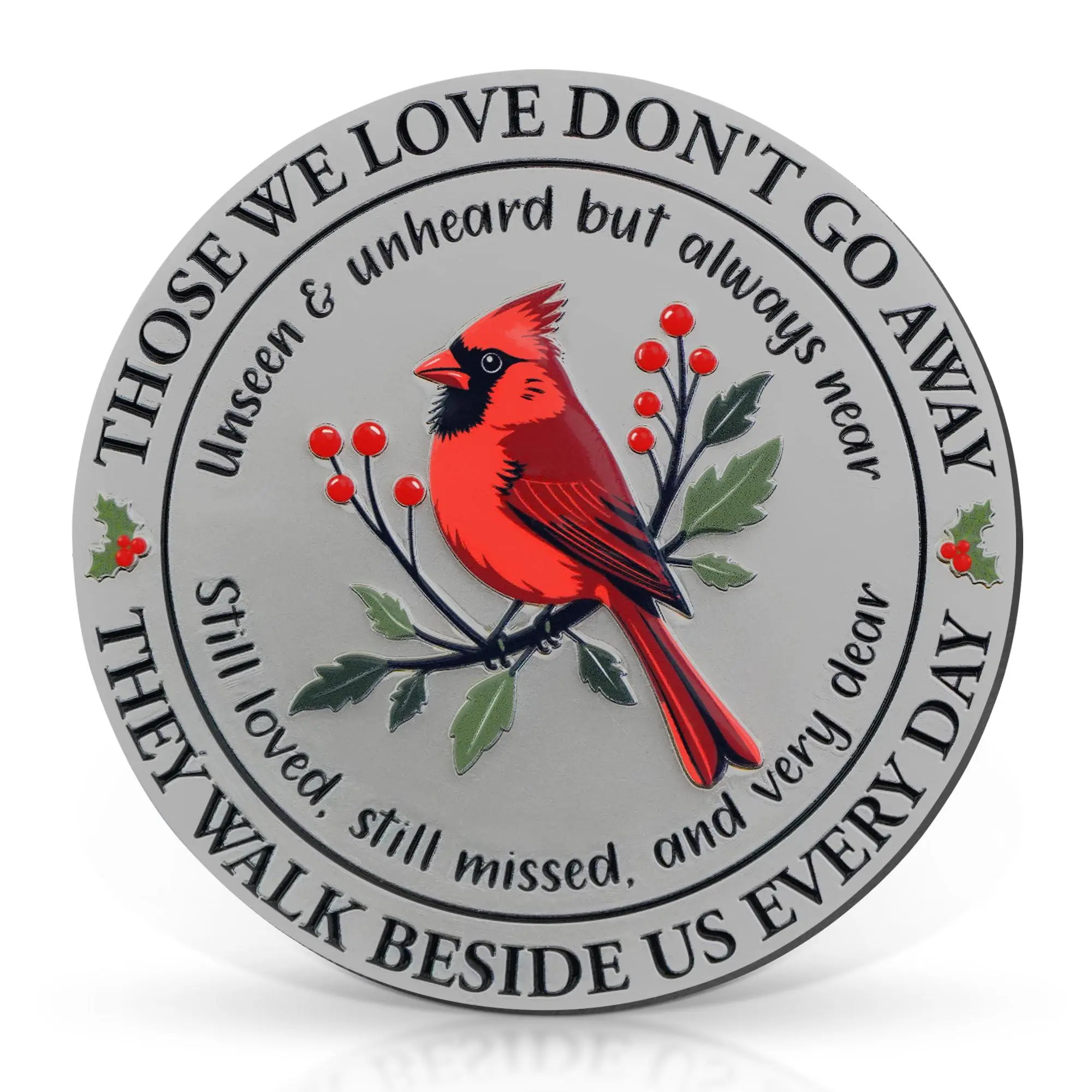 Cardinal Gifts for Women Men - Flagwix Metal Car Visor Clip 3 in - Sympathy Gifts for Loss of Loved One, Bereavement Gift Ideas, Cardinal Memorial Gift, Car Accessories for Sun Visor Clip