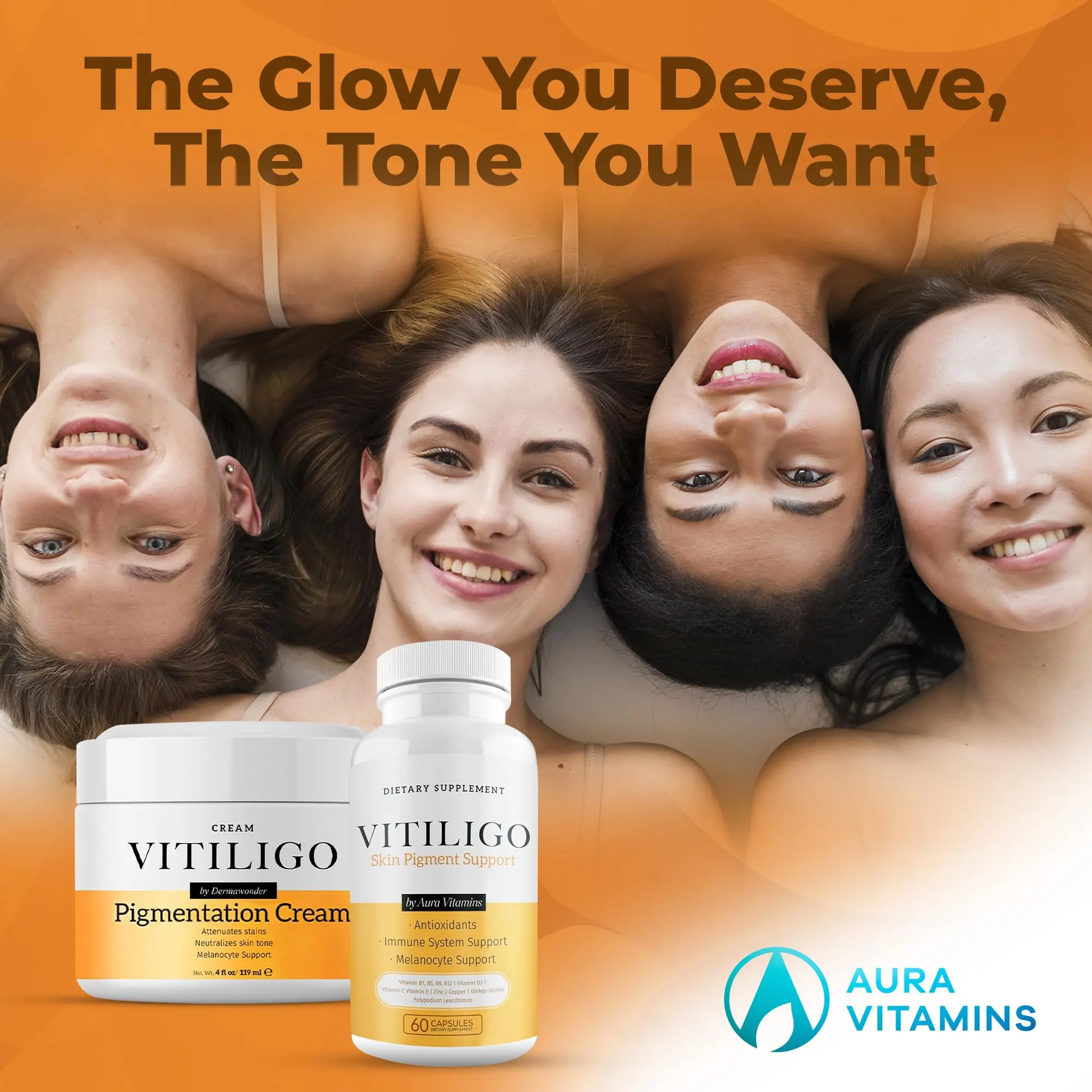 Dermawonder Vitiligo Supplement & Pigmentation Cream Set | 60 Vitiligo  Capsules and 4fl Oz Cream | Reduce White Spots, Improve Skin Pigmentation &  Neutralize Skin Tone | Natural Solution (1)