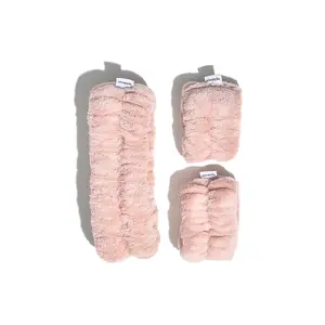 The Cloudpuff Headband & Wristband in Rose