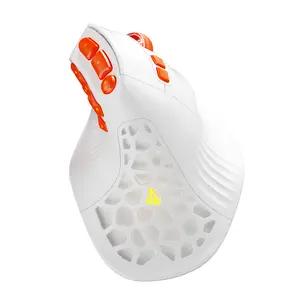 SOLAKAKA E9 PRO 45° Vertical MMO Gaming Mouse - Lightweight Ergonomic Wireless with 10 Side Buttons, PAW3395 36000 DPI, 45° Grip, Tri-Mode 2.4G/BT/Wired, RGB, 1000mAh Battery