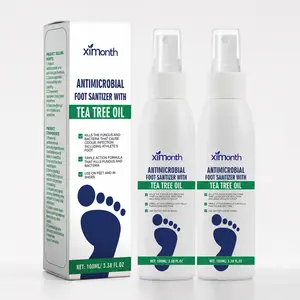 (3 bottles) Tea Tree Oil Foot Spray - Moisturizing Deodorizer for Odor Control, Dry Feet & Itch Relief, Natural Antifungal Sanitizer, Refreshing Shoe & Foot Deodorant for Long-Lasting Freshness, Men Women Daily Foot Care, Ximonth Clear Spray