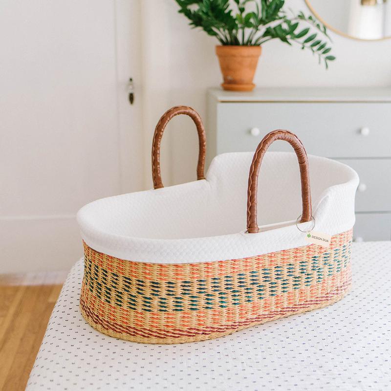 Design Dua Signature Bilia Bassinet - Autumn Equinox, Multi-Colored Basket, Safe for Newborn Sleep