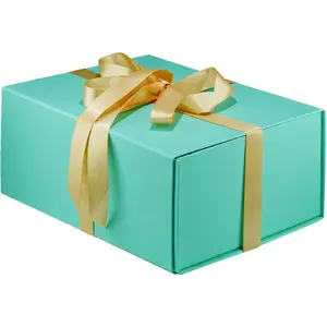 9" X 7" X 4" Blue  Box with  for Presents  Closure for Packaging Magneti for Christmas, Halloween, Birthday  Box and Various Holidays,Heavenly Blue