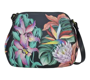 Anushcka Painted Leather Multi- Compartment Medium Bag