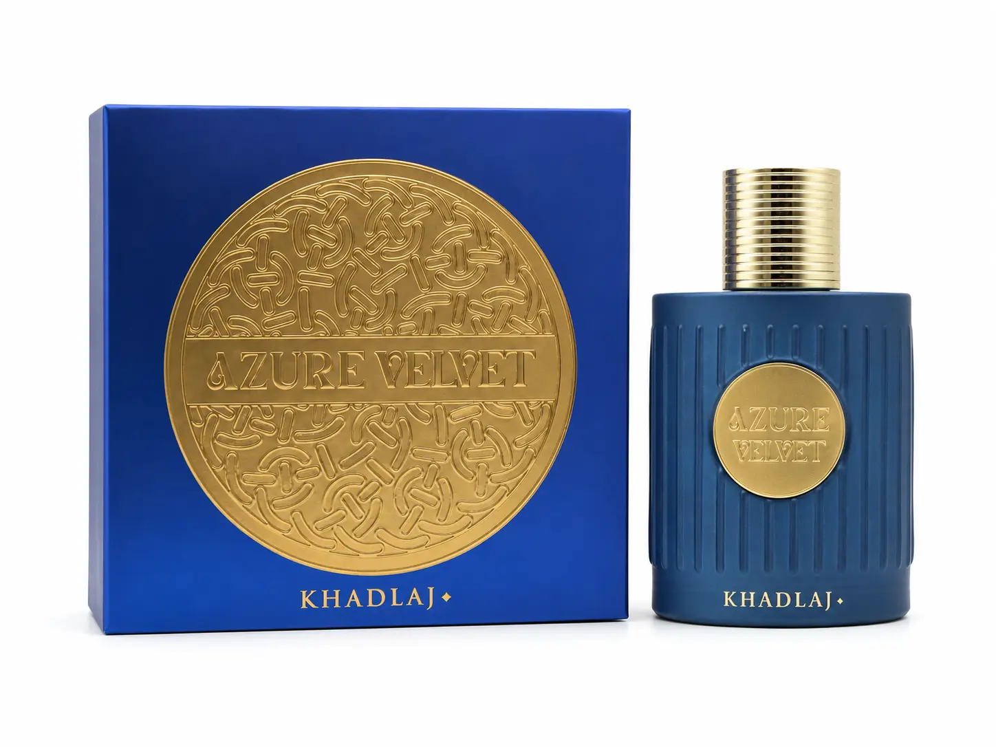 KHADLAJ Azure Velvet Unisex Extrait de Parfum - Aromatic Unisex Fragrance, Floral Scented Perfume, Floral Woody Fragrance, 3.4fl.oz-100ml Single Item Perfumes, Smooth, Youth, Citrus, Long-Lasting, Box, Lavender, Bottle, Bergamot Mix, Fruity