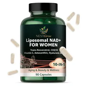 Liposomal NAD+ Supplement for Women - Anti-Aging Beauty Complex with Glutathione, Astaxanthin, Resveratrol & Biotin