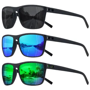 3 Pairs Polarized Sunglasses for Men Women Lightweight Sun Glasses with UV400 Protection for Driving Fishing Golf  bike | plastic frame  mirror lens Safety Sunlight