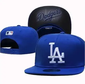 New Era LA Dodgers Snapback Hat Black Flat Brim Adjustable Cap MLB Streetwear 9FIFTY Style