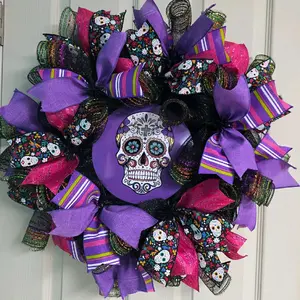 Sugar skull wreath