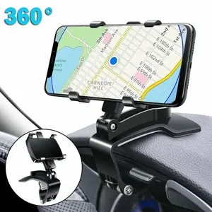 Universal Car Dashboard Phone Holder, 360° Rotation Adjustable Mount Cradle, Multi-functional Clip On Sun Visor Rearview Rear View Mirror Phone Stand, Universal Fits for iPhone 17 16 15 14 13 12 11 Pro Max Plus,for Samsung Galaxy Smartphone Accessories