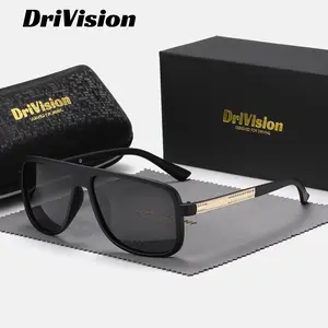 Drivision Superior Craftsmanship fashionable full-frame polarized Fashion Glasses outdoor fun square frame exquisite elegant Fashion Glasses