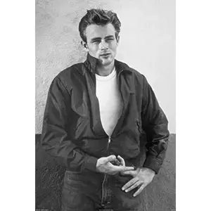 James Dean Black and White 24x36 Poster