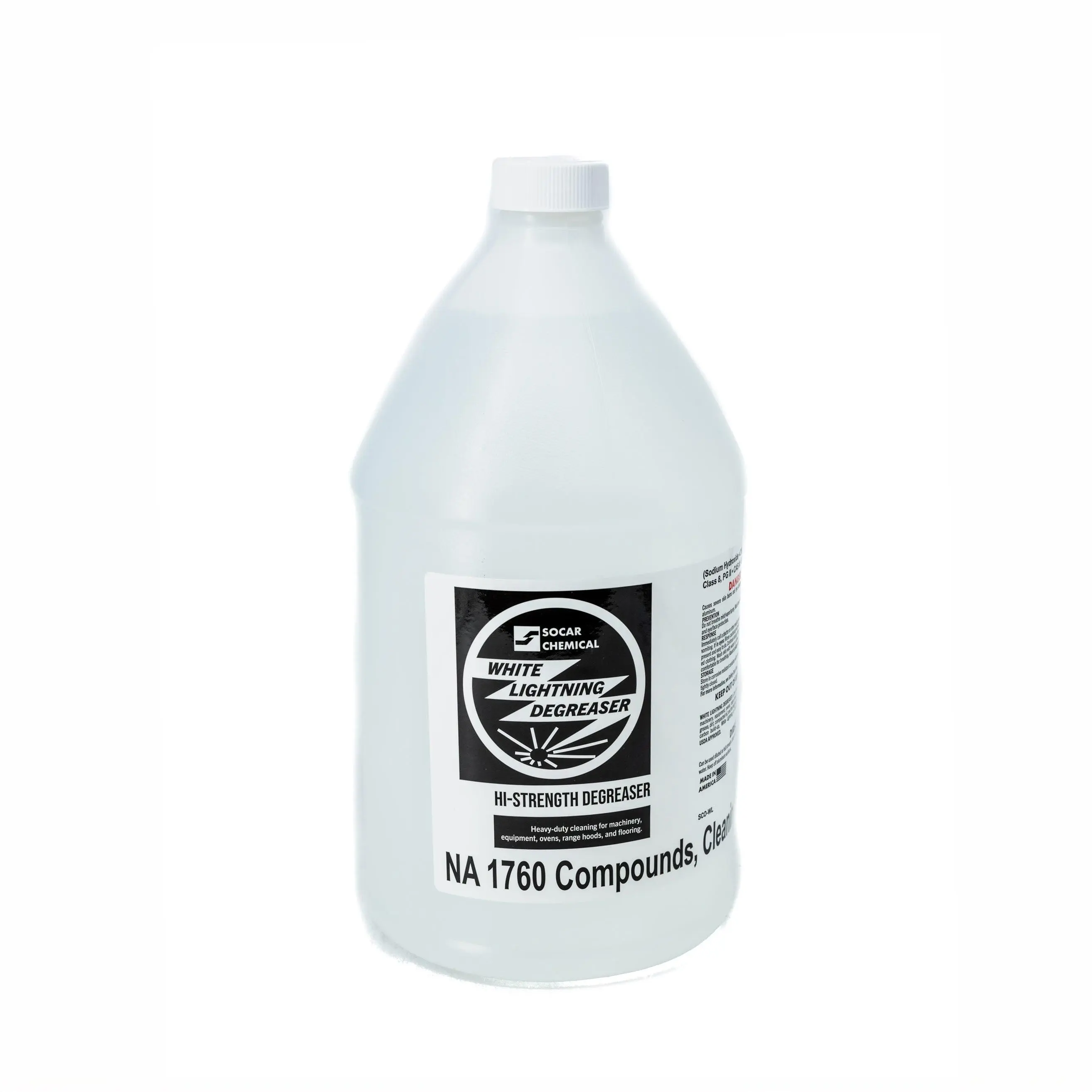 Socar Chemical White Lightning Industrial Strength Heavy Duty Degreaser - Engine Degreaser Cleaner for Range Hoods, Automotive & Motorcycle Engine Care, Heavy Grease, Dirt, Tough Wax Removal