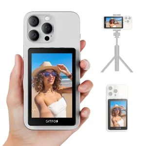 Gitfos Magnetic Phone Vlog Selfie Monitor Screen, 1080P Wireless Recording, Using Phone Rear Camera