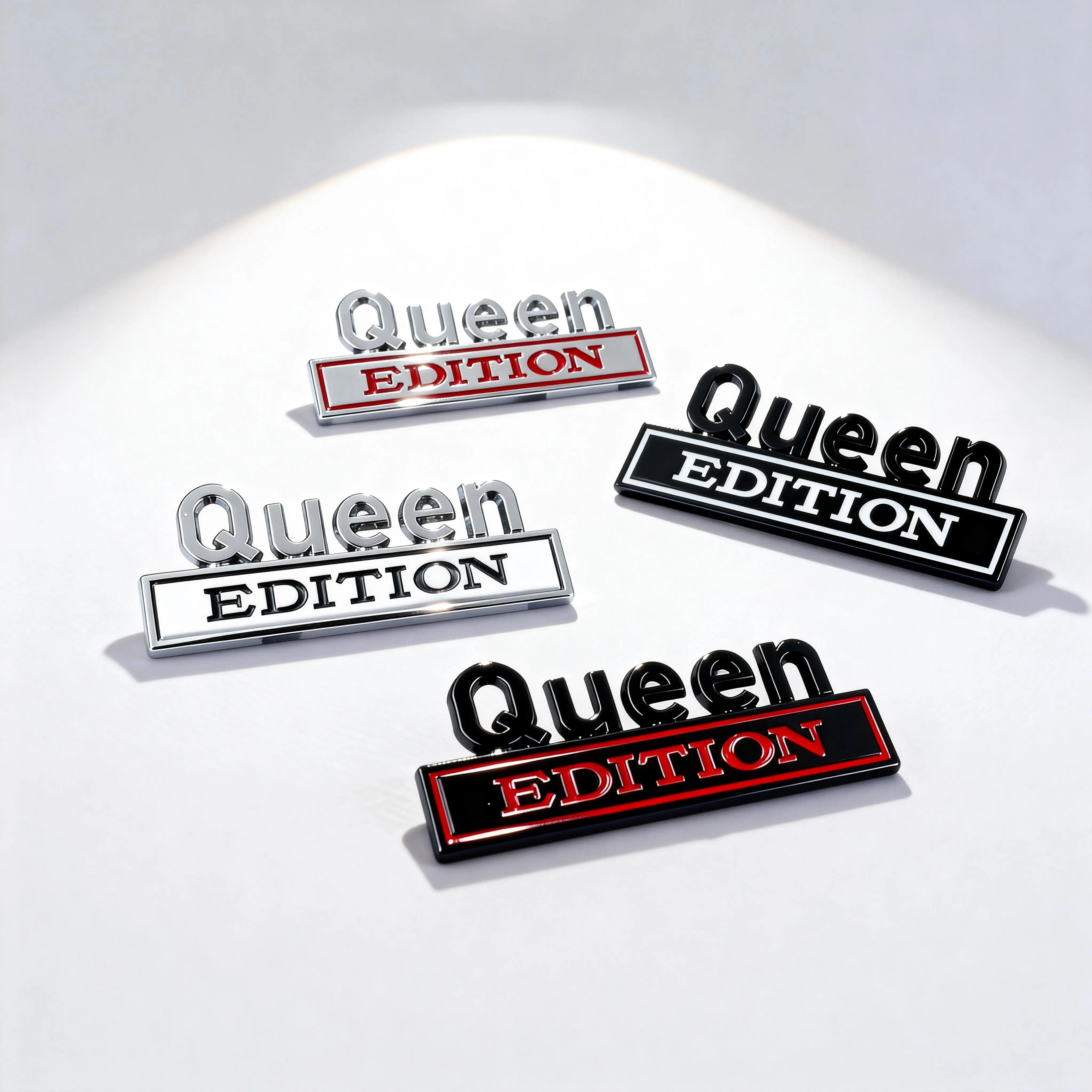 Queen Edition 3D Emblem Badge Queen car badge metal badge car emblem badge stylish auto accessory automobile ornaments Easy Peel and Stick Installation for Car Truck SUV Motorcycle