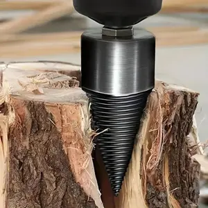 Detachable Electric Wooden Block Separation Drill Set Power Tool, Includes 4 Wood Chopping Artifacts for Versatile Use
