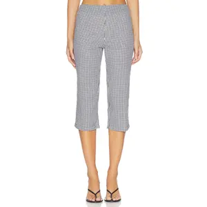 Tularosa Josie Capri in Black & Ivory Gingham
