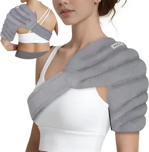 REVIX Microwavable Shoulder Heating Pad for Rotator Cuff, Moist Heating Pads Microwavable with Adjustable Strap, Shoulder Heating Pads for Upper Back Muscle