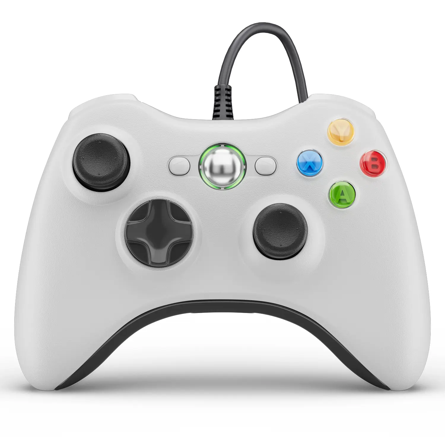 Wired Game Controller For Xbox 360/PC Windows, 5.9ft Cord, USB connection, Enhanced chip, Upgraded Joystick, Double Vibration, Gamepad, B