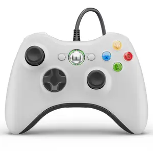 Wired Game Controller For Xbox 360/PC Windows, 5.9ft Cord, USB connection, Enhanced chip, Upgraded Joystick, Double Vibration, Gamepad, B
