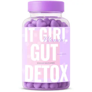 It Girl Vitamins Gut Detox & Brain Health Gummies for Women 6 Billion CFUs Probiotics Digestive Enzymes Superfood Greens Vegan Organic Daily Detox Cleanse Supports Clarity Immunity Metabolism Full Body Essential Wellness Supplement