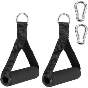 Gym exercise handles, replacement handles for cable machine pulleys, resistance bands and strength trainers, pull-down exercise accessories, home gym accessories, Hand Grips, Home Gym Equipment