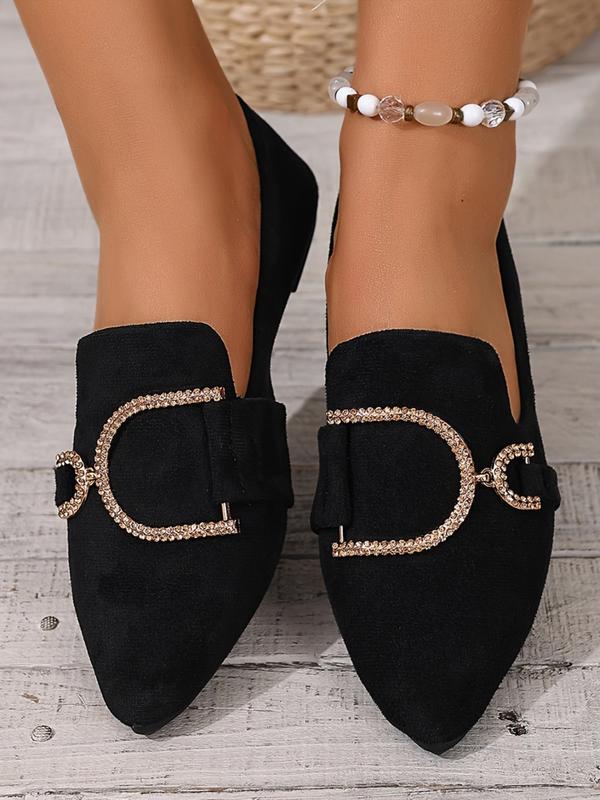 Women's New Floral Embroidered Flat Shoes, Rhinestone Decor, Pointed Toe, Low Heel, Comfortable, Anti-Slip, Durable, Casual All-Season Footwear, Flats Shoes Women's New Floral Embroidered Flat Shoes, Rhinestone Decor, Pointed Toe, Low Heel, Comfortable, Anti-Slip, Durable, Casual All-Season Footwear, Flats Shoes