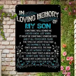 Personalized Aluminum Memorial Plaque For Son Headstone In Loving Memory Cemetery Grave Marker Gift For Loss