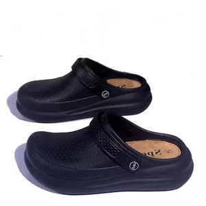 Women's one-piece mule slippers with thick non-slip EVA footbed and ergonomic design. Indoor and outdoor, all-season wear. Breathable, durable, easy to clean, casual and versatile slip-on style.