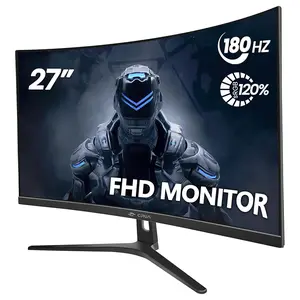 27” FHD 180Hz Curved Gaming Monitor! 1800R Wrap-Around View, Built-in Surround Sound & Blazing Speed. HDMI/DP Ports, Wall Mount Ready – Command Your Battle Station.