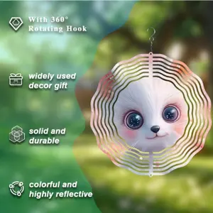 25.4cm Jungle Tiger Cub Metal Pinwheel – Vibrant Striped Garden Ornament, Festive Decor for Christmas, Halloween, Thanksgiving & Independence Day