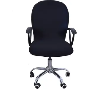 Computer office chair cover Retractable and detachable office rotating chair cover Universal lifting chair cover (black)
