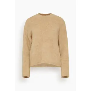 Stretch Baby Suri Alpaca Oversized Sweater in Honey