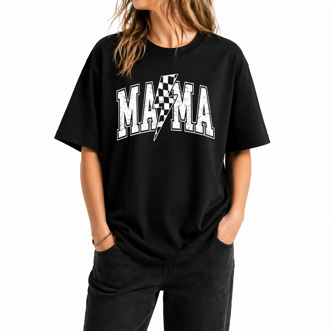 Women's Retro Graphic T-Shirt in 100% Soft Cotton, Casual Loose-Fit Style with a Ribbed Round Neck and Short Sleeves