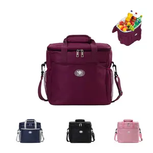 Portable Insulated Bento Bag 8-Hour Thermal Lunch Carrier with Leakproof Design & Aluminum Foil Insulation Best for Students Construction Workers Daily Commuters Ice Retention Cooler Soft Sided Cooler Travel Essentials