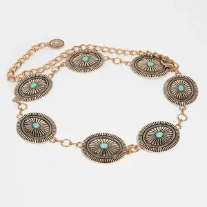 Blakely Ornate Concho Disc Chain Belt