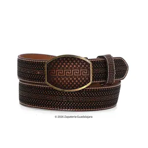Honey western 2" laser leather belt for men-H013