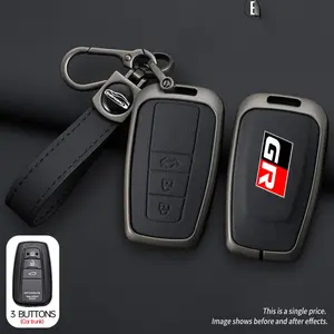 Zinc Alloy Car Remote Key Case Cover, Durable Protective Shell for Toyota Models, Stylish Auto Accessory & Keychain Option, Car Key Protector, Car Key Holder